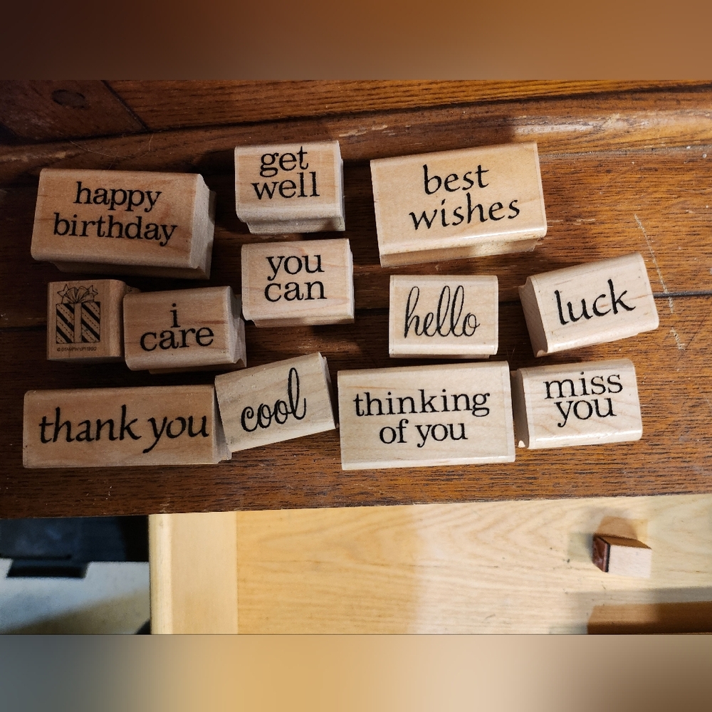 WORD RUBBER STAMPS SET